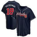 tocy A.Braves #18 Mike Yastrzemski player Navy Replica Alternate Stitched Jerseys
