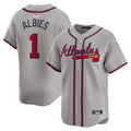 tocy A.Braves #1 Ozzie Albies Player Gray Vapor Premier City Connect Premium Stitched Jerseys