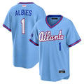 tocy A.Braves #1 Ozzie Albies Player Powder Blue 2026 City Connect T shirt Stitched Jerseys