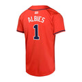 tocy A.Braves #1 Ozzie Albies Player Red Limited Stitched Jerseys