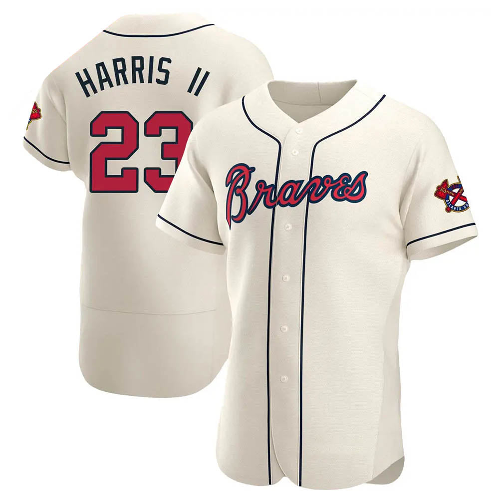 tocy A.Braves #23 Michael Harris II player Cream Authentic Alternate Stitched Jerseys