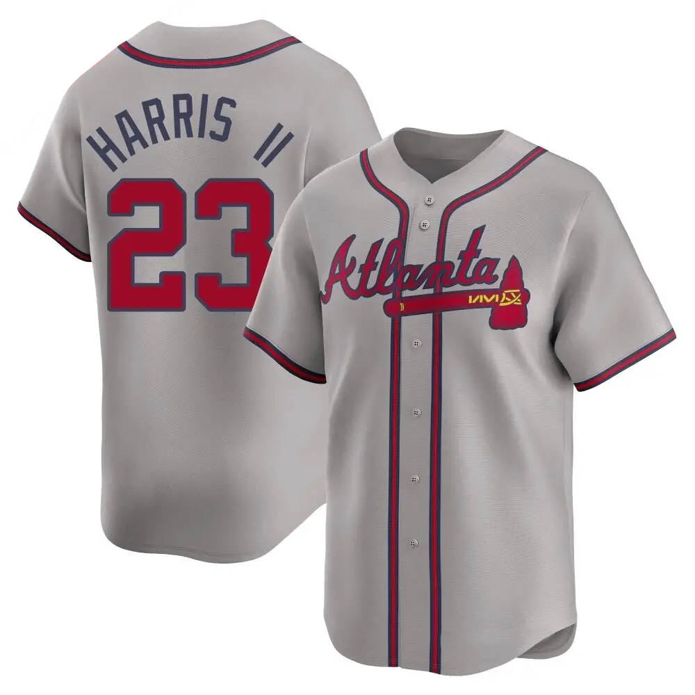 tocy A.Braves #23 Michael Harris II player Gray Limited Away Stitched Jerseys