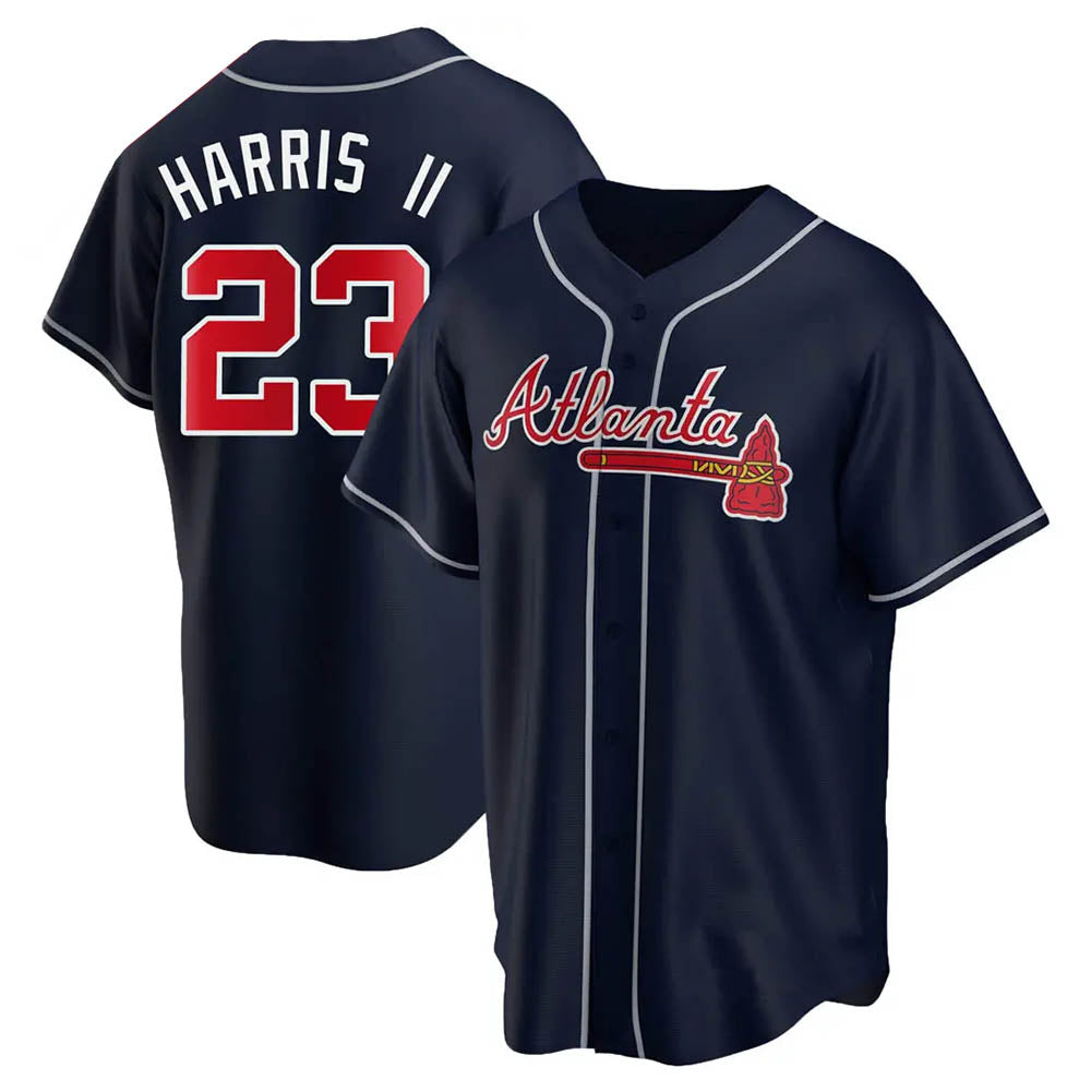 tocy A.Braves #23 Michael Harris II player Navy Replica Alternate Stitched Jerseys