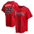 tocy A.Braves #23 Michael Harris II player Red Replica Alternate Stitched Jerseys