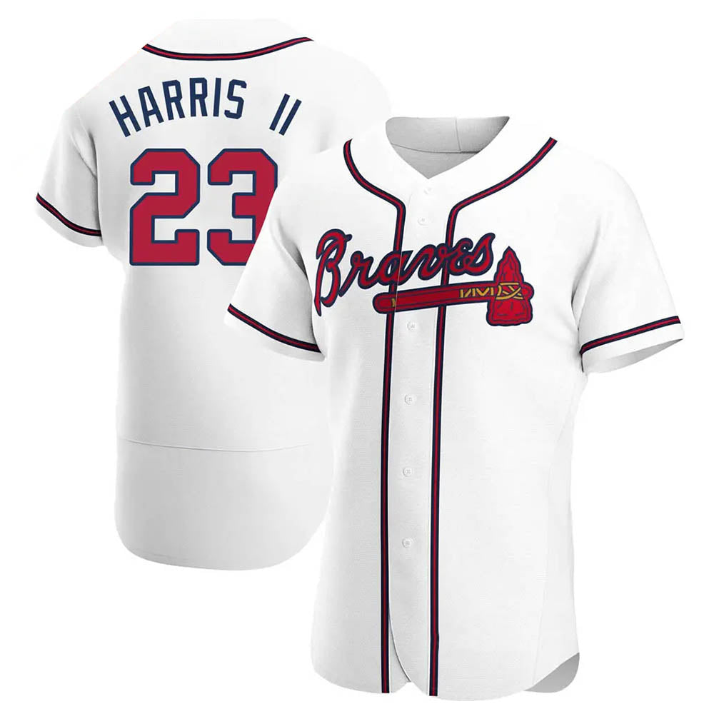 tocy A.Braves #23 Michael Harris II player White Authentic Home Stitched Jerseys