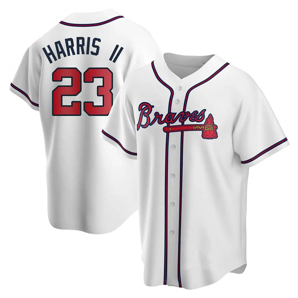 tocy A.Braves #23 Michael Harris II player White Replica Home Stitched Jerseys