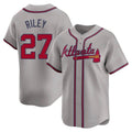tocy A.Braves #27 Austin Riley Player Gray Limited Away Stitched Jerseys