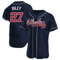 tocy A.Braves #27 Austin Riley Player Navy Authentic Alternate Stitched Jerseys