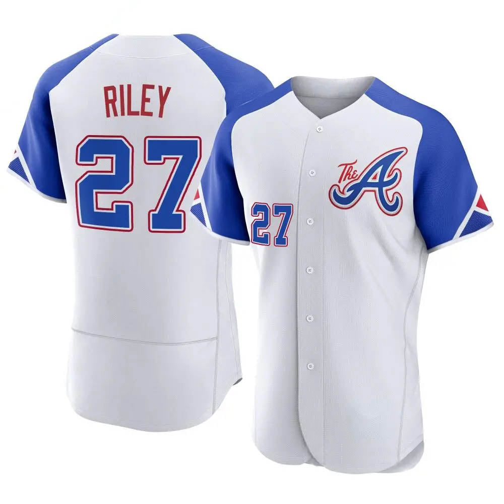 tocy A.Braves #27 Austin Riley Player White Authentic City Connect Stitched Jerseys