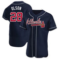 tocy A.Braves #28 Matt Olson Player Navy Authentic Alternate Stitched Jerseys
