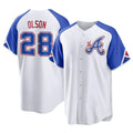 tocy A.Braves #28 Matt Olson Player White Replica City Connect Stitched Jerseys