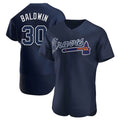 tocy A.Braves #30 Drake Baldwin player Navy Authentic Alternate Team Stitched Jerseys