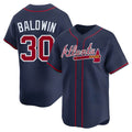 tocy A.Braves #30 Drake Baldwin player Navy Limited Alternate Stitched Jerseys