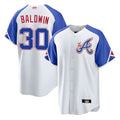 tocy A.Braves #30 Drake Baldwin player White City Connect Stitched Jerseys