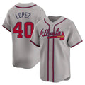 tocy A.Braves #40 Reynaldo Lopez player Gray Limited Away Stitched Jerseys