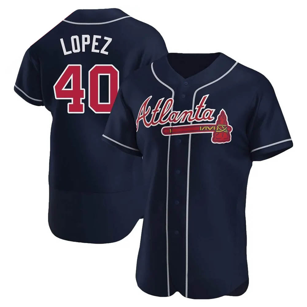 tocy A.Braves #40 Reynaldo Lopez player Navy Authentic Alternate Stitched Jerseys