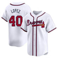 tocy A.Braves #40 Reynaldo Lopez player White Limited Home Stitched Jerseys