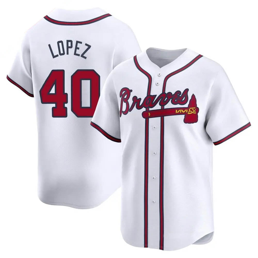 tocy A.Braves #40 Reynaldo Lopez player White Limited Home Stitched Jerseys
