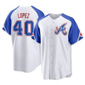 tocy A.Braves #40 Reynaldo Lopez player White Replica City Connect Stitched Jerseys