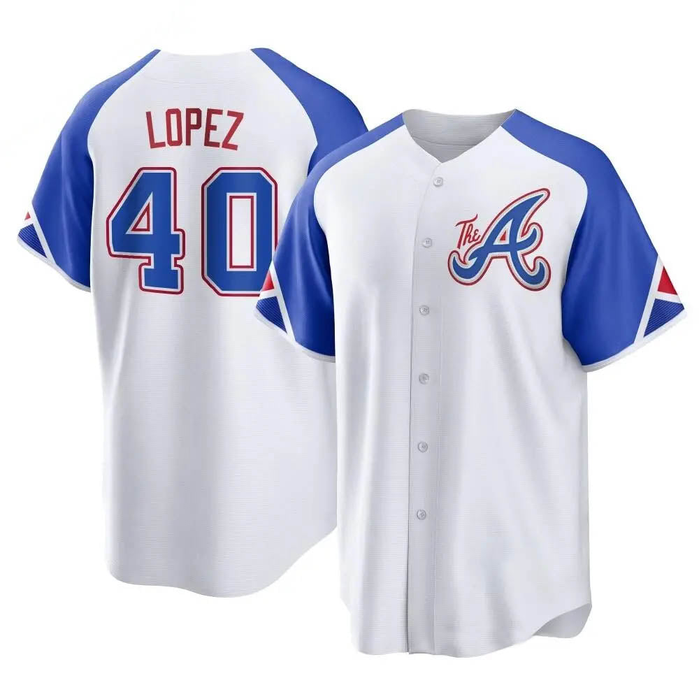 tocy A.Braves #40 Reynaldo Lopez player White Replica City Connect Stitched Jerseys