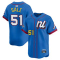 tocy A.Braves #51 Chris Sale Player Blue National League Limited Stitched Jerseys