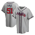 tocy A.Braves #51 Chris Sale Player Gray City Connect Stitched Jerseys