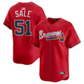 tocy A.Braves #51 Chris Sale Player Red Alternate Limited Stitched Jerseys