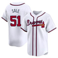 tocy A.Braves #51 Chris Sale Player White Limited Home Stitched Jerseys