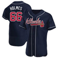 tocy A.Braves #66 Grant Holmes Player Navy Authentic Alternate Stitched Jerseys