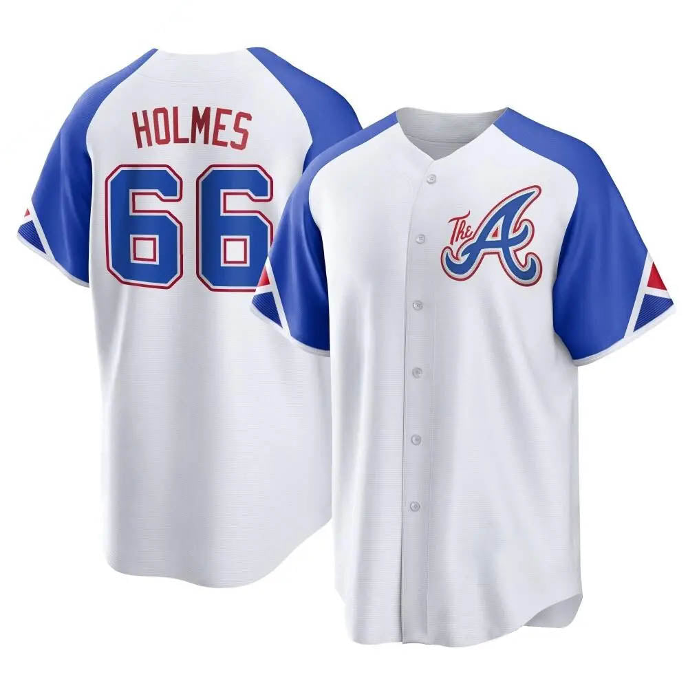 tocy A.Braves #66 Grant Holmes Player White Replica City Connect Stitched Jerseys