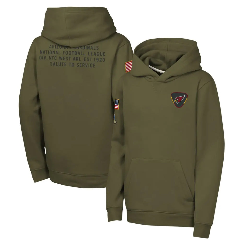 tocy A.Cardinals Olive 2025 Salute to Service Fleece Hoodie Blank Player Stitched Jerseys