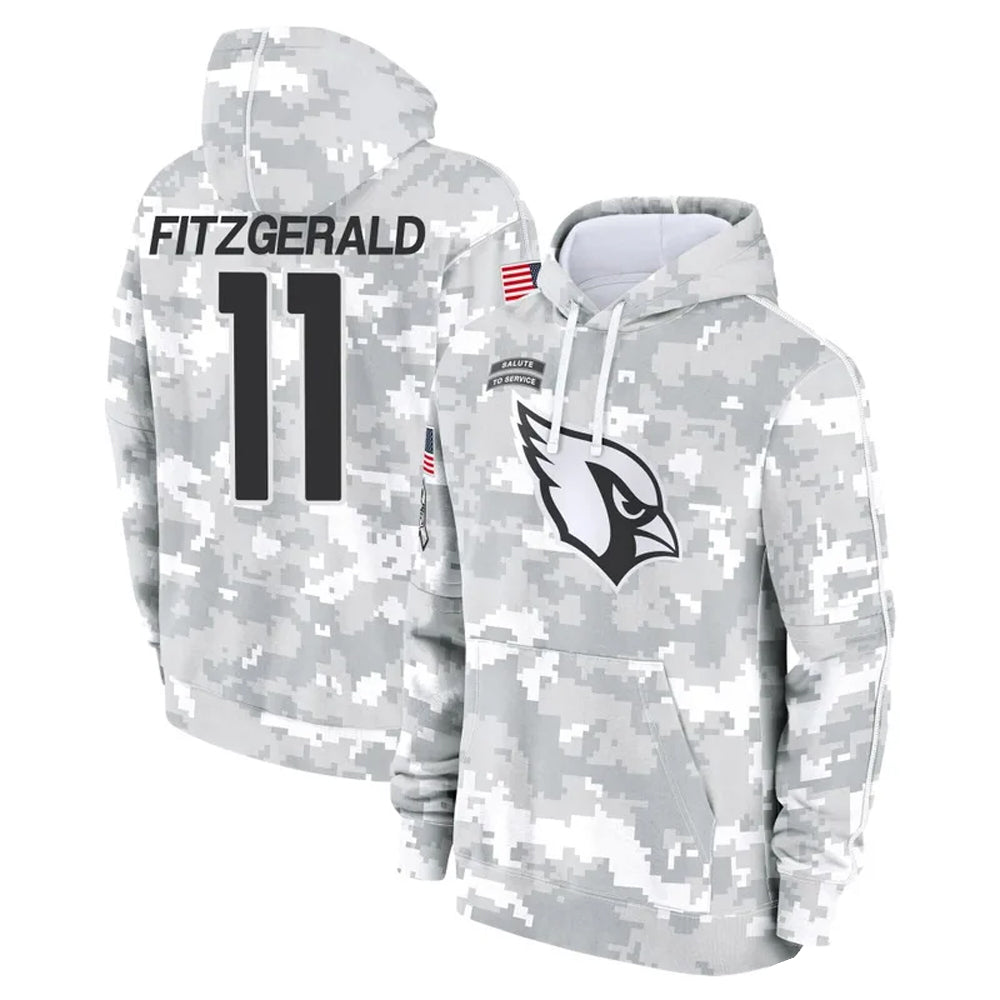 tocy A.Cardinals #11 Larry Fitzgerald Player Arctic Camo Salute to Service Limited Hoodie Stitched Jerseys