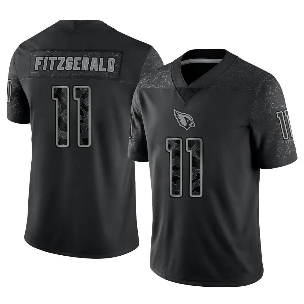 tocy A.Cardinals #11 Larry Fitzgerald Player Black RFLCTV Limited Stitched Jerseys