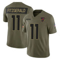 tocy A.Cardinals #11 Larry Fitzgerald Player Olive Salute To Service Limited Home Game Stitched Jerseys