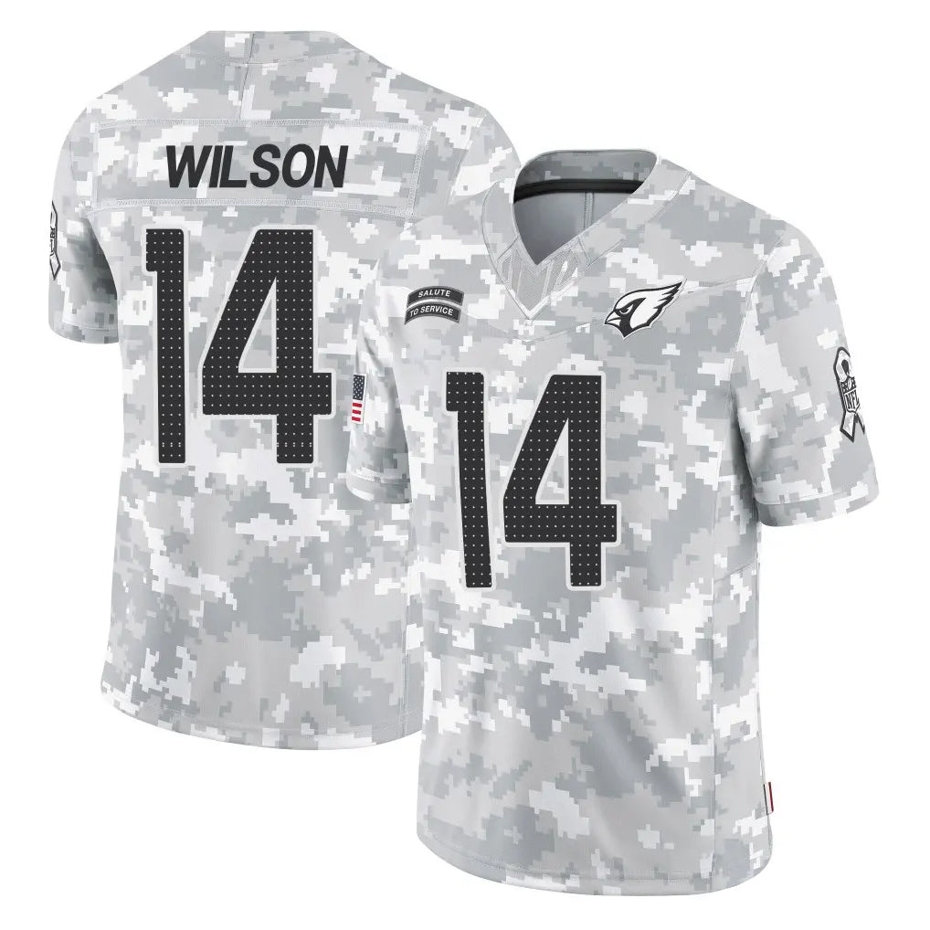 tocy A.Cardinals #14 Michael Wilson Player Camo Salute to Service Limited Home Stitched Jerseys
