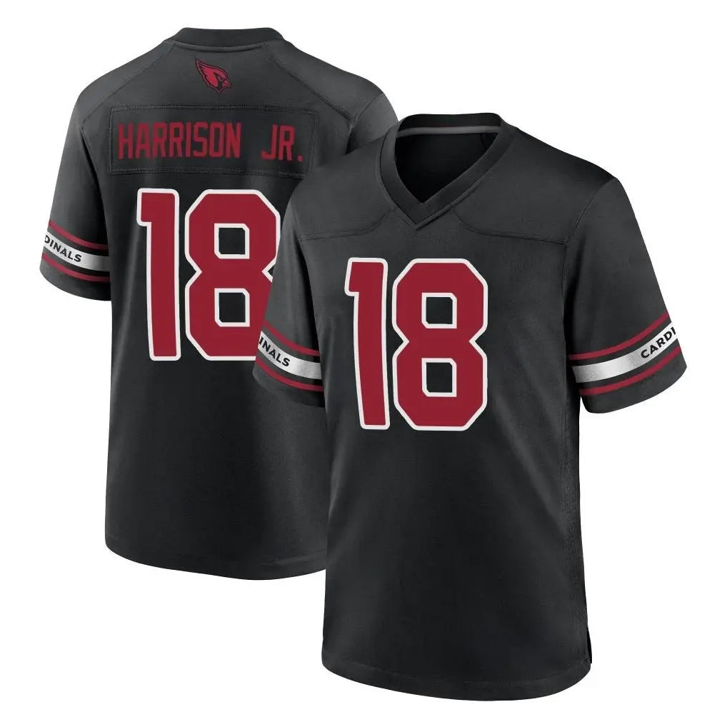 tocy A.Cardinals #18 Marvin Harrison Jr. Player Black Alternate Game Stitched Jerseys