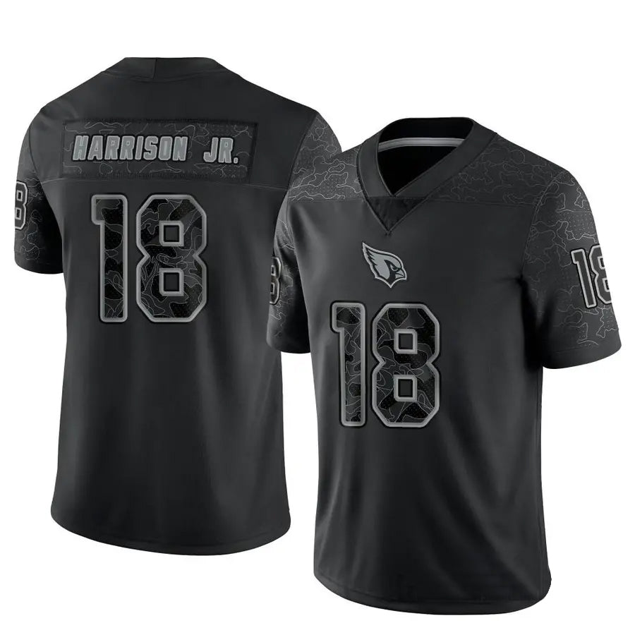 tocy A.Cardinals #18 Marvin Harrison Jr. Player Black RFLCTV Limited Stitched Jerseys