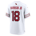 tocy A.Cardinals #18 Marvin Harrison Jr. Player White Game Road Stitched Jerseys