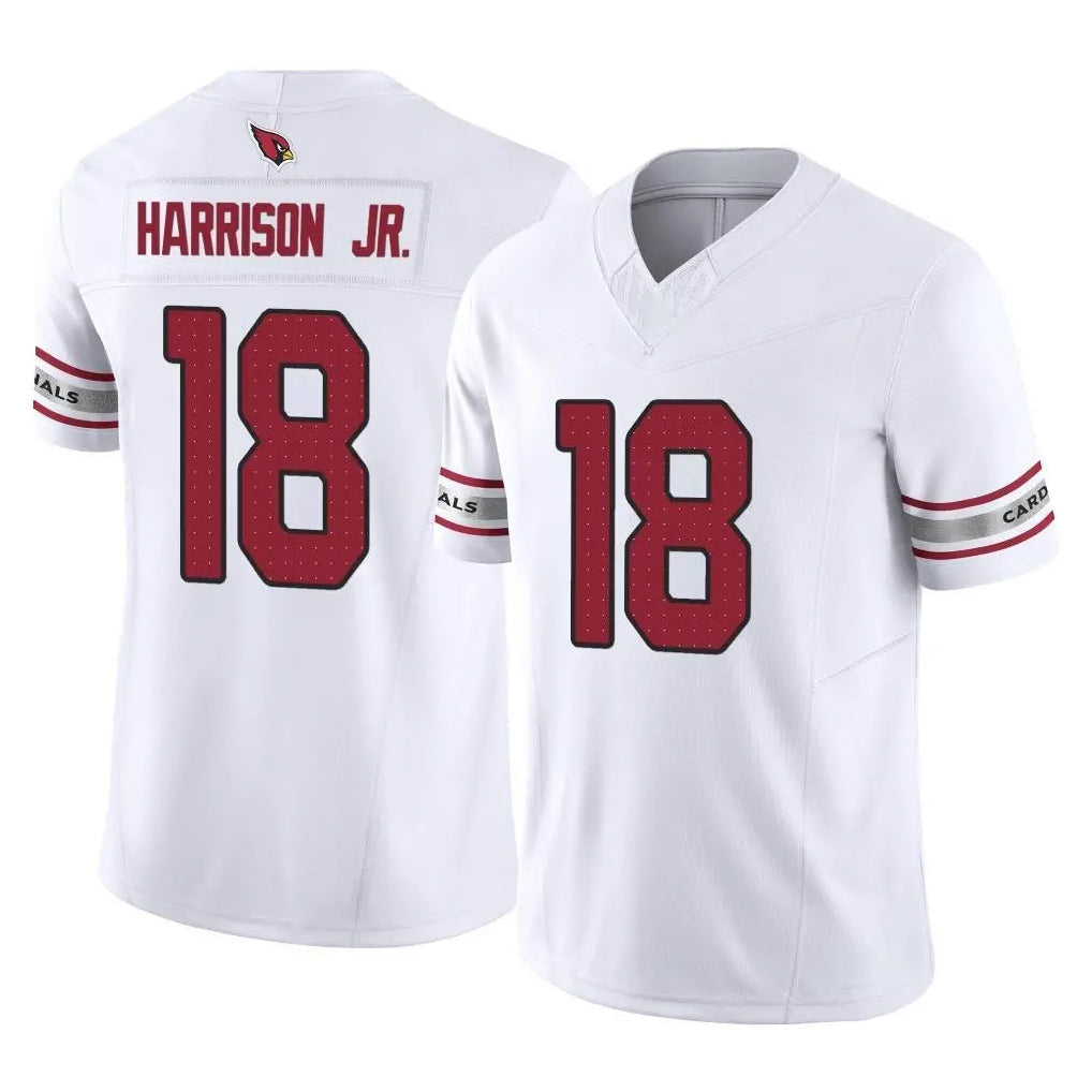 tocy A.Cardinals #18 Marvin Harrison Jr. Player White Vapor F.U.S.E. Limited Home Game Stitched Jerseys