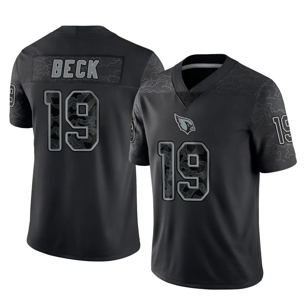 tocy A.Cardinals #19 Carson Beck Player Black RFLCTV Limited Home Game Stitched Jerseys