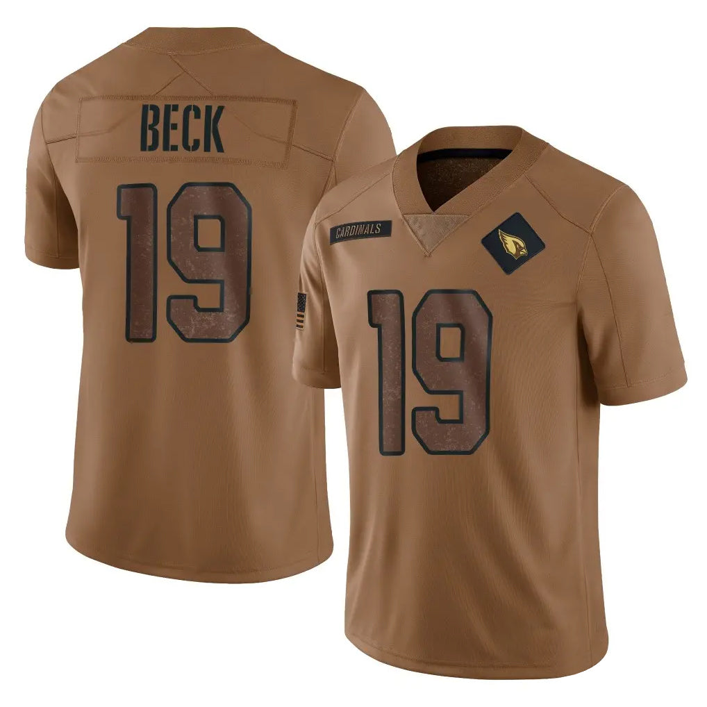 tocy A.Cardinals #19 Carson Beck Player Brown Limited Salute To Service Game Stitched Jerseys