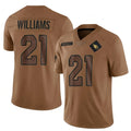 tocy A.Cardinals #21 Garrett Williams Player Brown Salute To Service Limited Stitched Jerseys