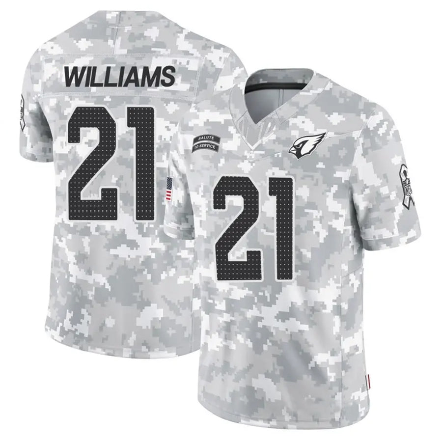 tocy A.Cardinals #21 Garrett Williams Player Camo Salute to Service Limited Stitched Stitched Jerseys