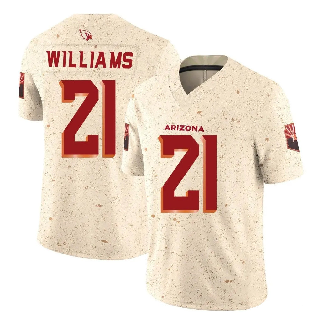 tocy A.Cardinals #21 Garrett Williams Player Cream Rivalries Collection Vapor Limited Home Game Stitched Jerseys