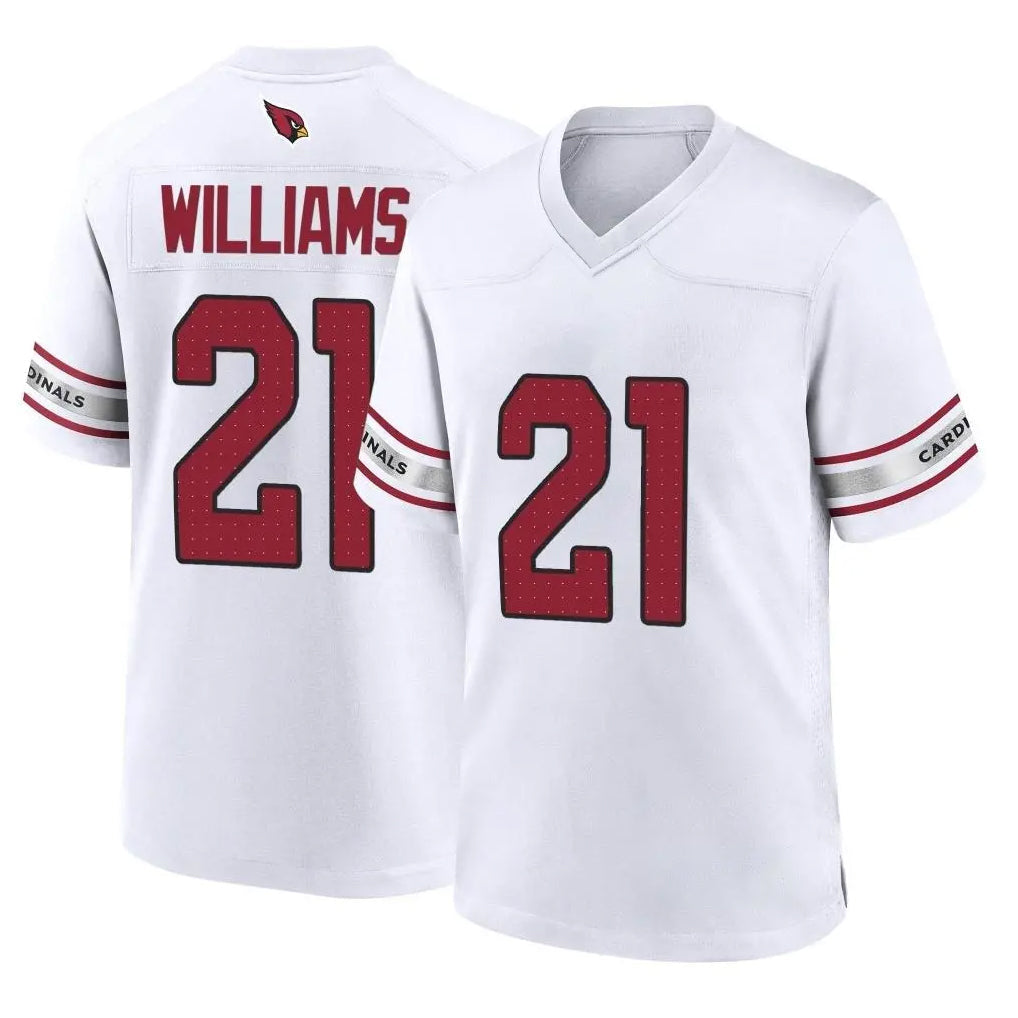 tocy A.Cardinals #21 Garrett Williams Player White Home Game Stitched Jerseys