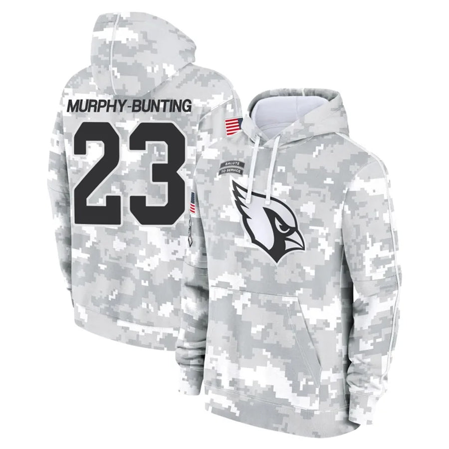tocy A.Cardinals #23 Sean Murphy-Bunting Player Camo Salute to Service Hoodies Stitched Jerseys