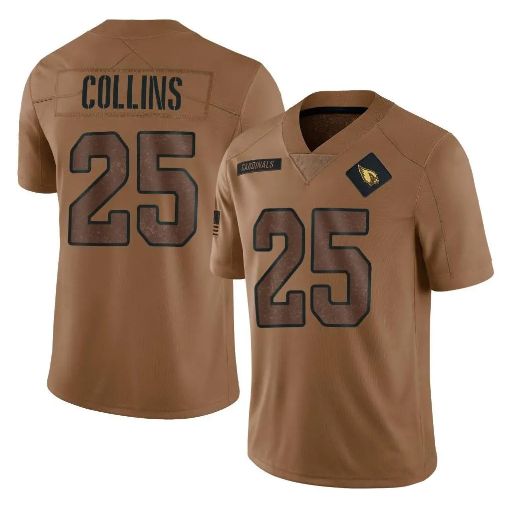 tocy A.Cardinals #25 Zaven Collins Player Brown Limited Salute To Service Game Stitched Jerseys