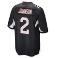 tocy A.Cardinals #2 Will Johnson Player Black Home Game Stitched Jerseys