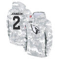 tocy A.Cardinals #2 Will Johnson Player Camo Salute to Service Hoodies Stitched Jerseys