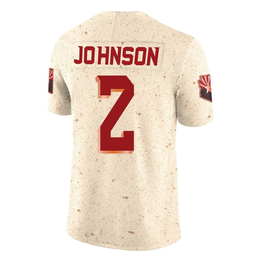 tocy A.Cardinals #2 Will Johnson Player Cream Rivalries Collection Vapor Limited Home Game Stitched Jerseys